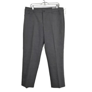 NWT Christopher & Banks Straight Leg Modern Fit Gray Pants  Trousers 14 Short